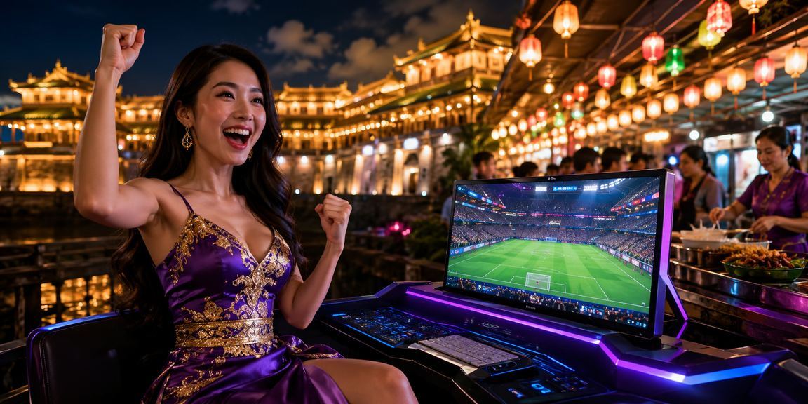 Người hâm mộ esports tại Huế theo dõi kèo cược trực tuyến tại khu chợ đêm sôi động