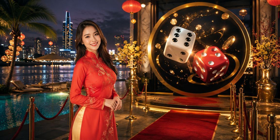 Người dùng tại Sài Gòn trong trang phục áo dài tham gia trò chơi tài xỉu trực tuyến